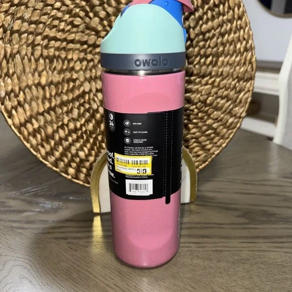 Owala 24oz Freesip Stainless Limited EDT Waterbottle Bubble Gum Burst Color NWT - Picture 3 of 8
